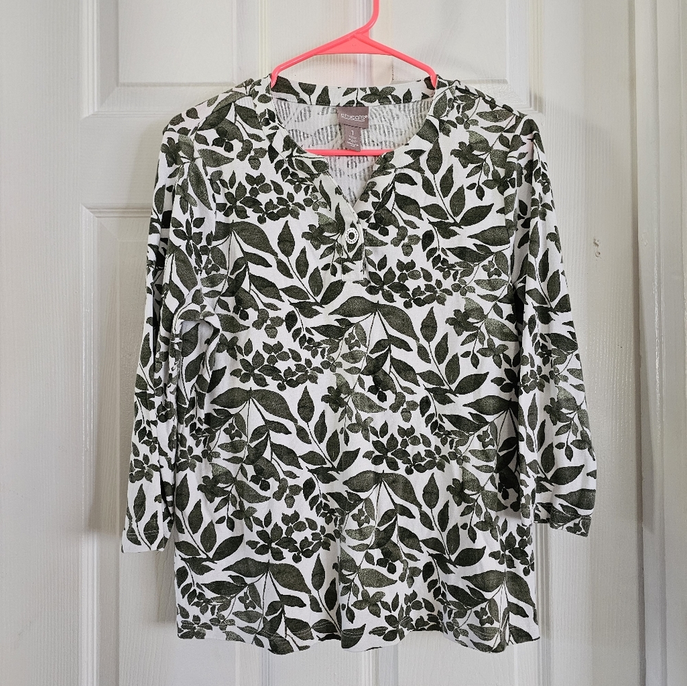 Chico's leaf print top